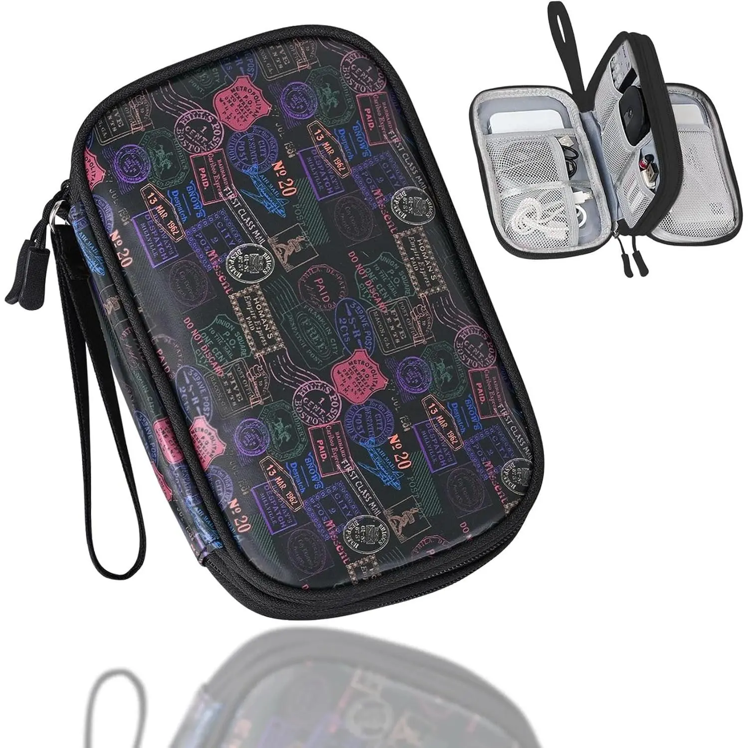 Useful Travel Birthday Gifts for Women Travelers, Electronics Cord  Organizer Bag Case Tech Pouch Traveling  Cruise Airplane Gadgets Essentials Organization,