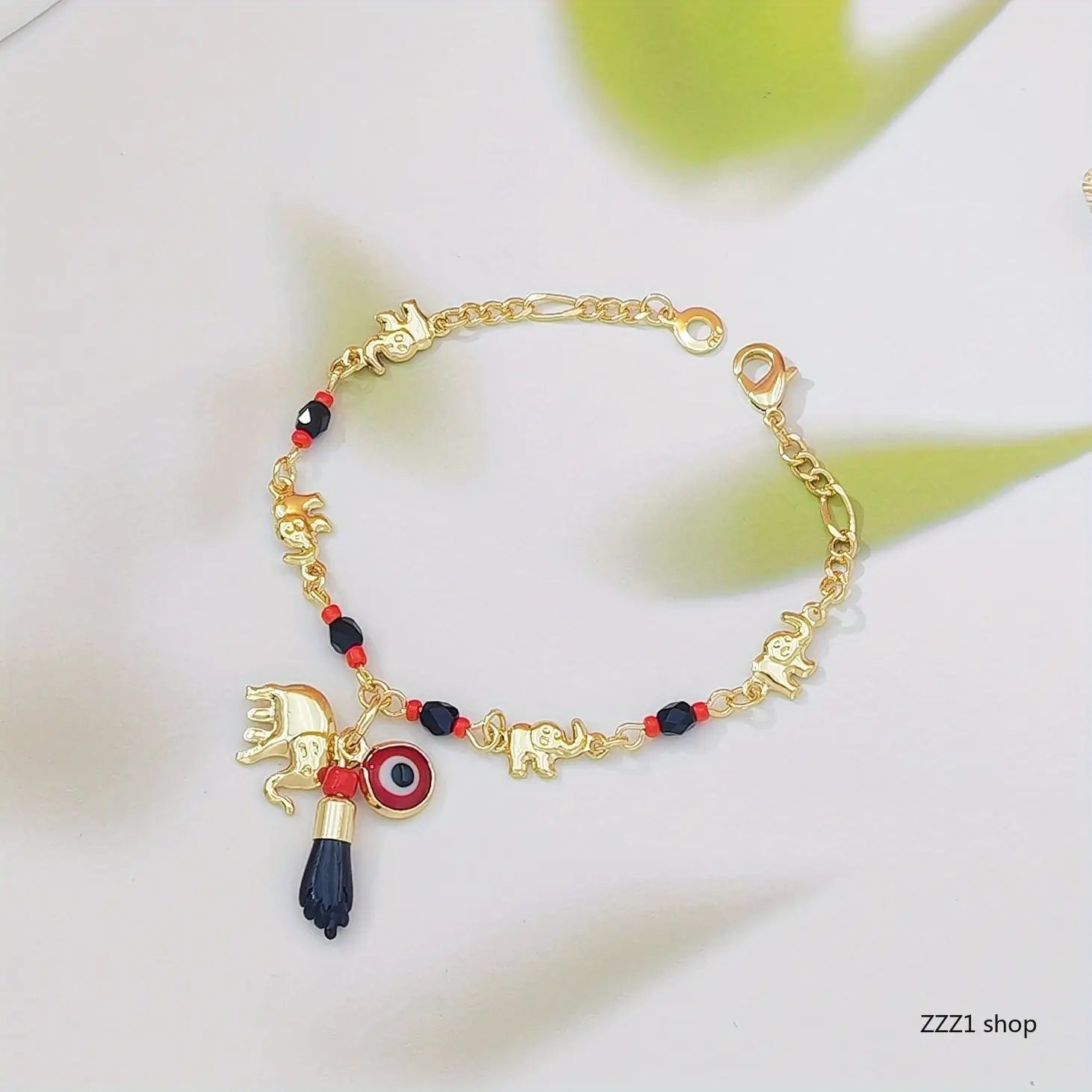 Unisex Bohemian Ethnic Beaded Bracelet Set for Ages 3-14 - Sports Wristbands with Elephant Motif, Evil Eye, Hand Figure Charms, Animal Accents, Friendship Jewelry for Birthday Gifts, All Seasons Parties, Friendship Bracelets, Cute Elephant, Unisex Wear, 3