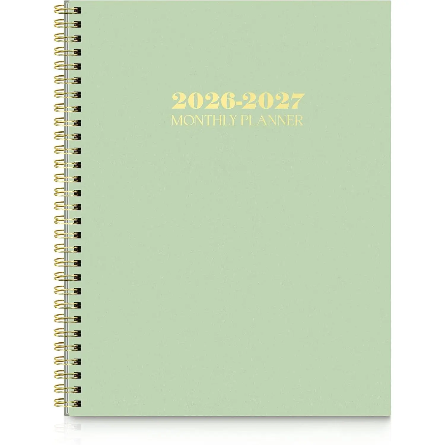 Monthly Planner 2026-2027, 24 Months Calendar Planner 2026-2027, 7.5" x 10" B5 Planner, -wire Spiral Bound, Durable  Cover, Thick No-Bleed Paper, Green