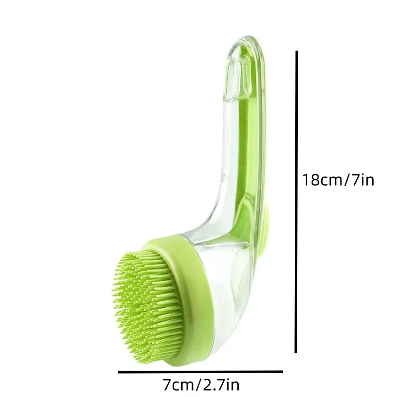 Fillable Pet Shampoo Brush, Silicone Bath Brush, Dog Massage Brush, Pet Comb, Pet Cleaning Brush, Universal for Dogs & Cats