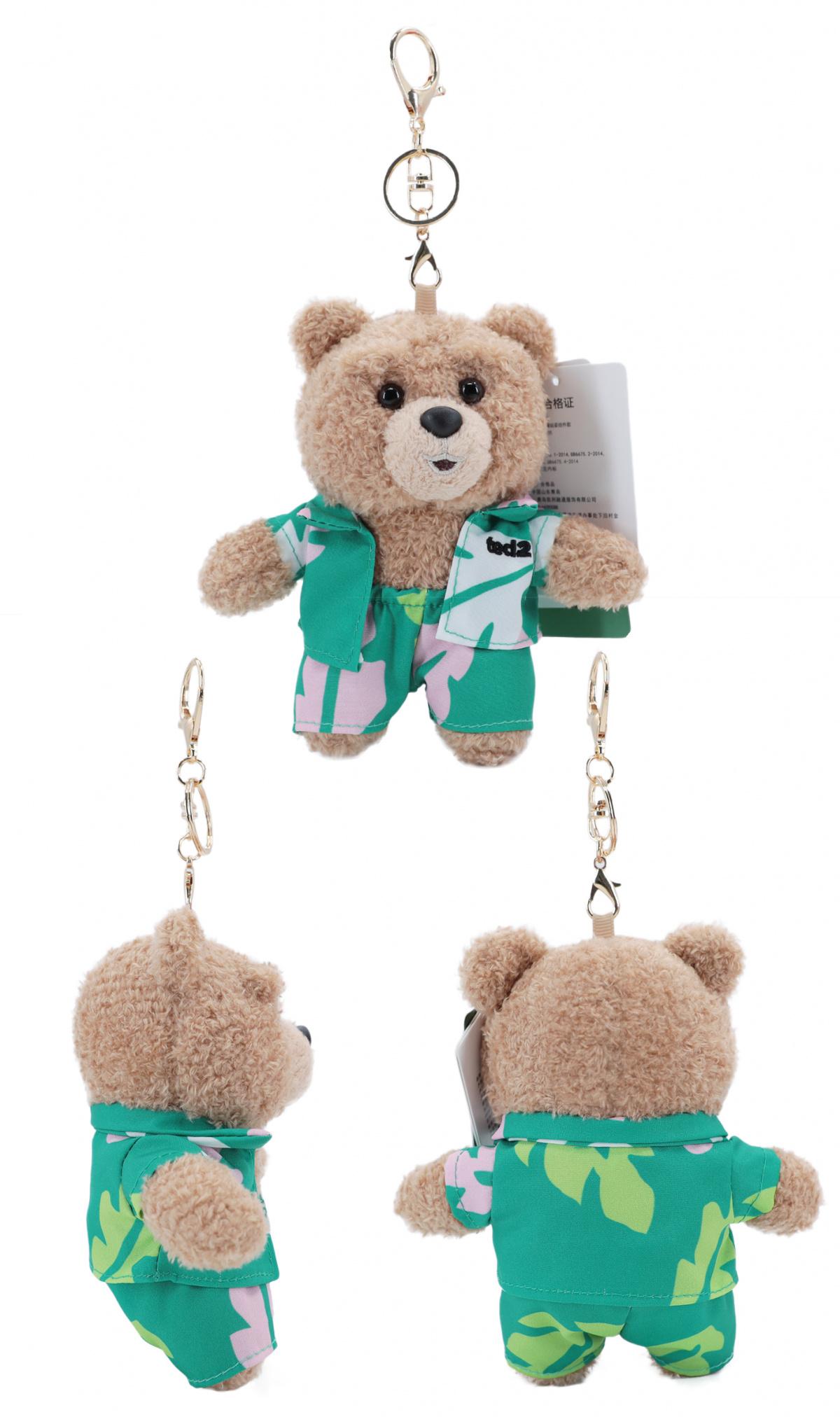 Ted2 Plush Keyring Kawaii Teddy Bear Plush Anime Hobby Stuffed Toy Keychain Bag Pendant Dolls Christmas Birthday Gifts