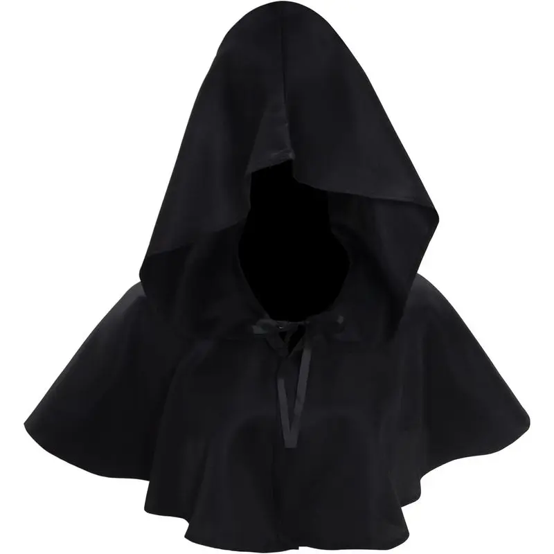 Medieval Gothic Hooded Cloak for Men & Women |   Vintage Renaissance Cowl Cape for Assassin, Monk, Priest, Halloween, Ren Faire & LARP Cosplay