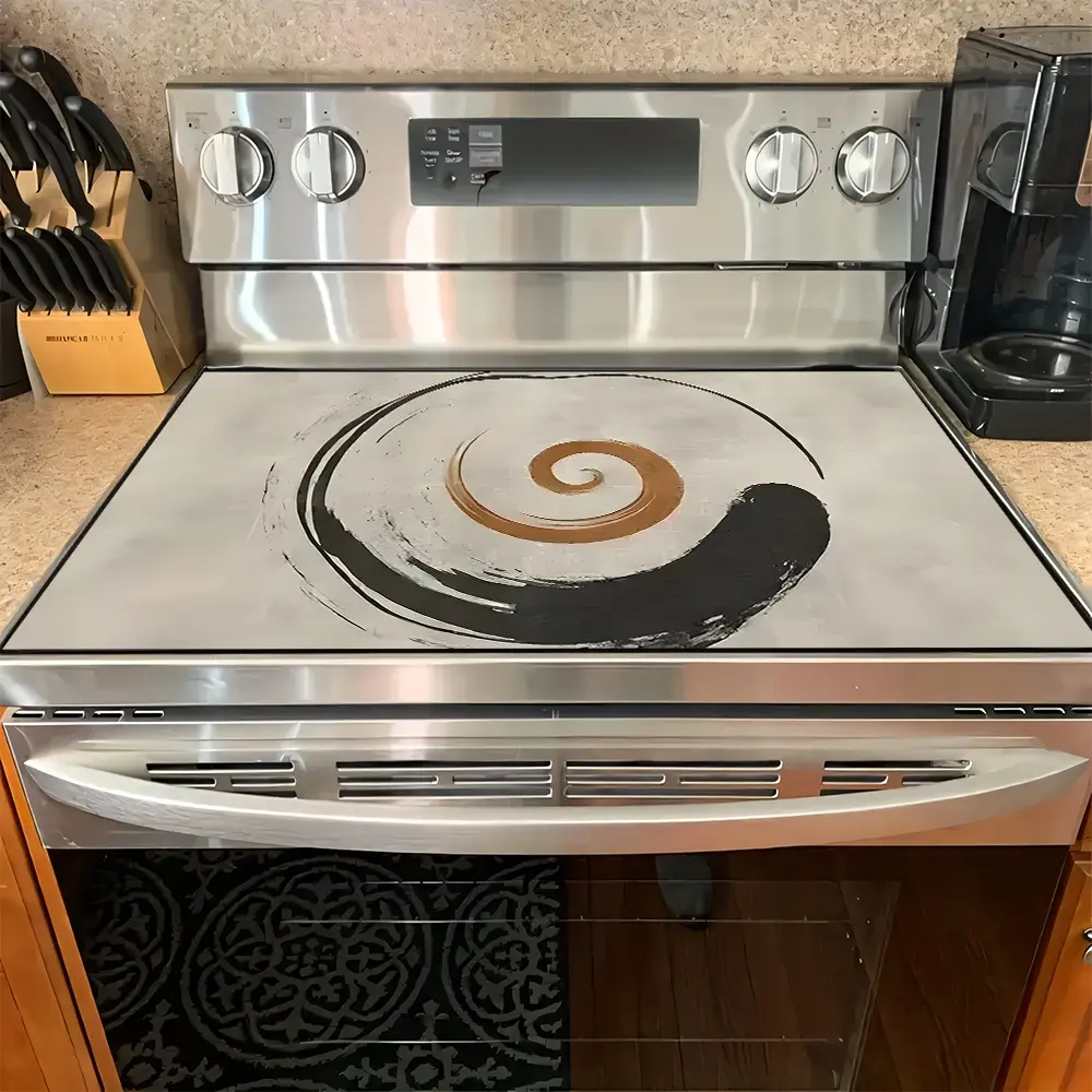 1PC Multiple sizes available Modern Spiral Felt Heat Insulation Mat, Easy to Clean Non-Slip Anti-Dust Pad for Kitchen, Home, Table, Stove, Refrigerator, Laundry, Bathroom, Holiday Decor, Appliance Dust Cover