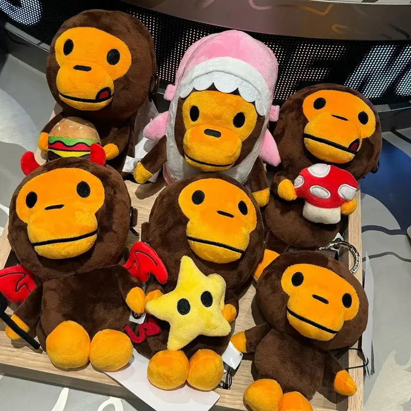 In Stock Cute Mobile Phone Shoulder Bag Plush  Monkey Milo With Donut Shark Style Crossbody  Adults Daily Holiday Gifts