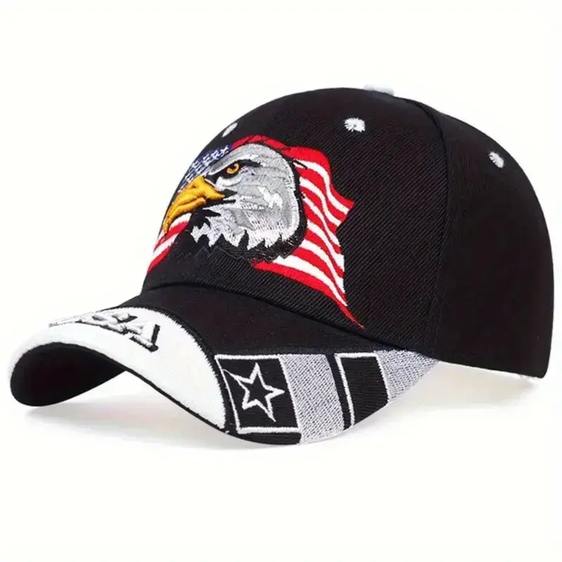 Patriotic Embroidered Eagle American Flag Embroidered Trucker Hat - Lightweight Stylish Breathable Sun Visor, Adjustable Fit, Spring-Autumn Sports Accessory for Women, Casual Sun Hat, Casual Hat Vintage Patriotic Eagle Embroidery Baseball Hat