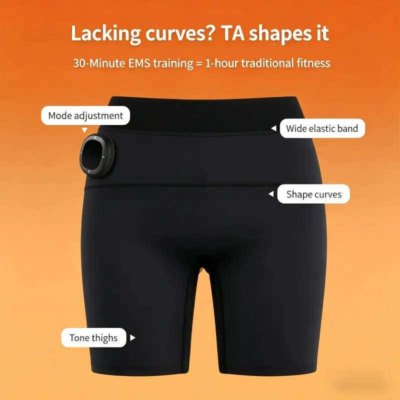 EMS Smart Massage Yoga Pants, 8 modes, 30 intensity levels, 3 temperature heat settings, multi-area massage, machine washable, available in M/L sizes. Perfect gift for women for massage, hip lift, and shaping. Butt Shaping Contour Leggings