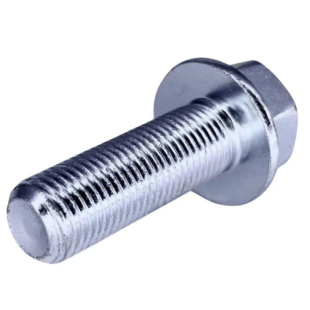 M12-1.25 x 35mm ISO Grade 10.9 Hex Flange Bolt - JIS B1189, Fully Threaded,  Industry Standard Hardware (1pc)