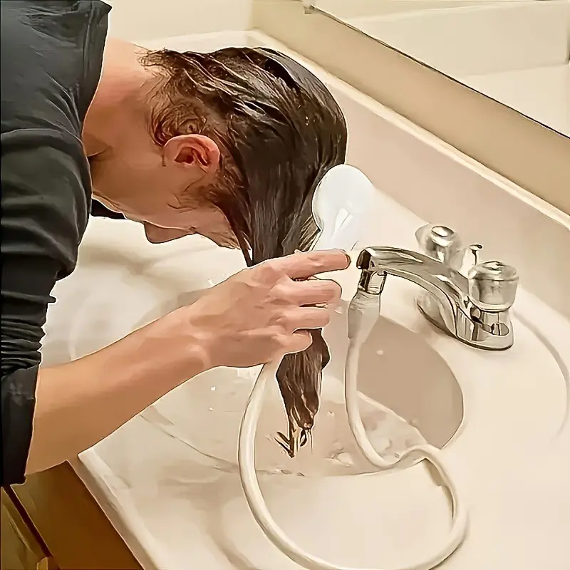 Portable Shower Set (sprayer + Ring Clip), Quick Install Handheld Shower Hose with Clips, Multi-Use for Pet Bathing, Hair Washing, Sink Cleaning, Handheld Shower Head, Handheld Showerhead, Shower Accessories, Handheld Shower Wand