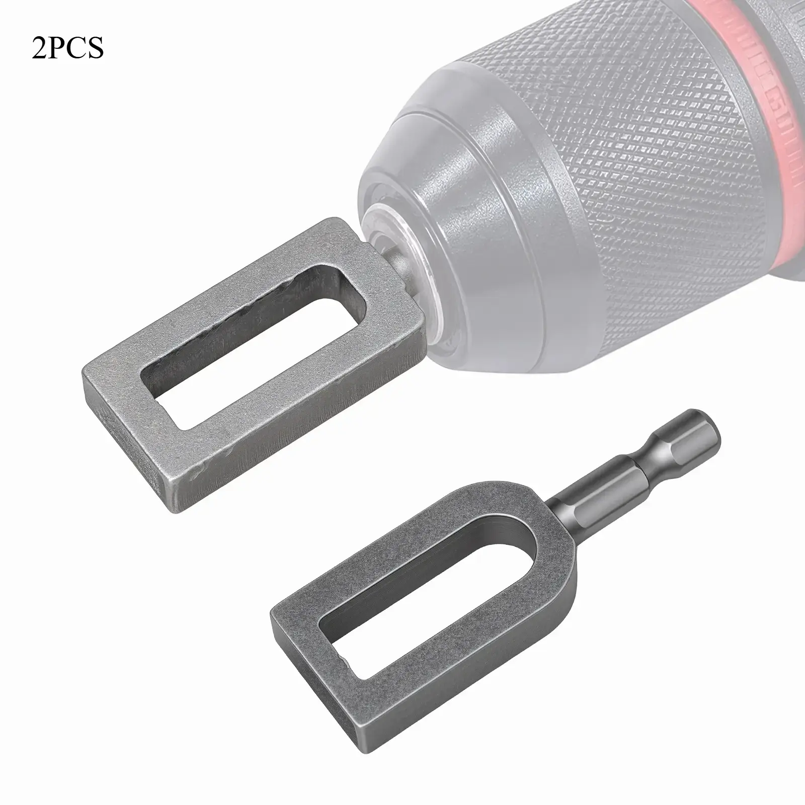 Professional Rebar Tie Wire Twisting Tool for Drills - 2PCS Heavy Duty Steel Wire Twister with 6mm Hex Shank for Construction and Fencing Projects