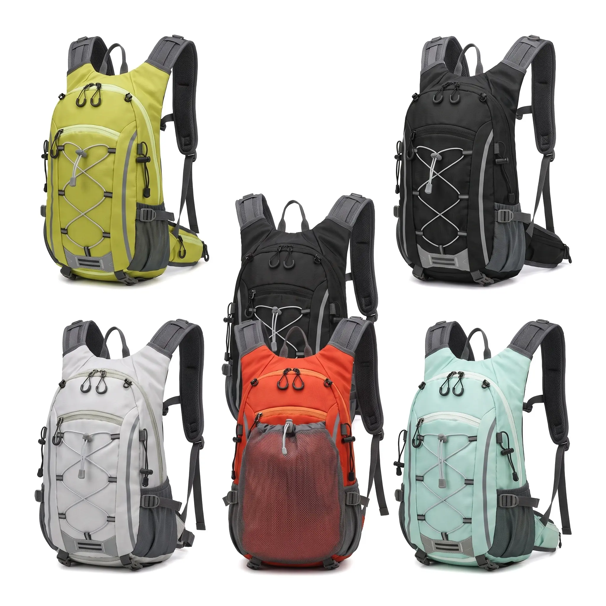 Unisex Hiking Backpack in Solid Color Nylon, Lightweight & Water-Resistant with Adjustable 20-35L Capacity for Outdoor Travel & Cycling, Adjustable Shoulder Strap, Adults, Breathable, Casual, Ergonomic