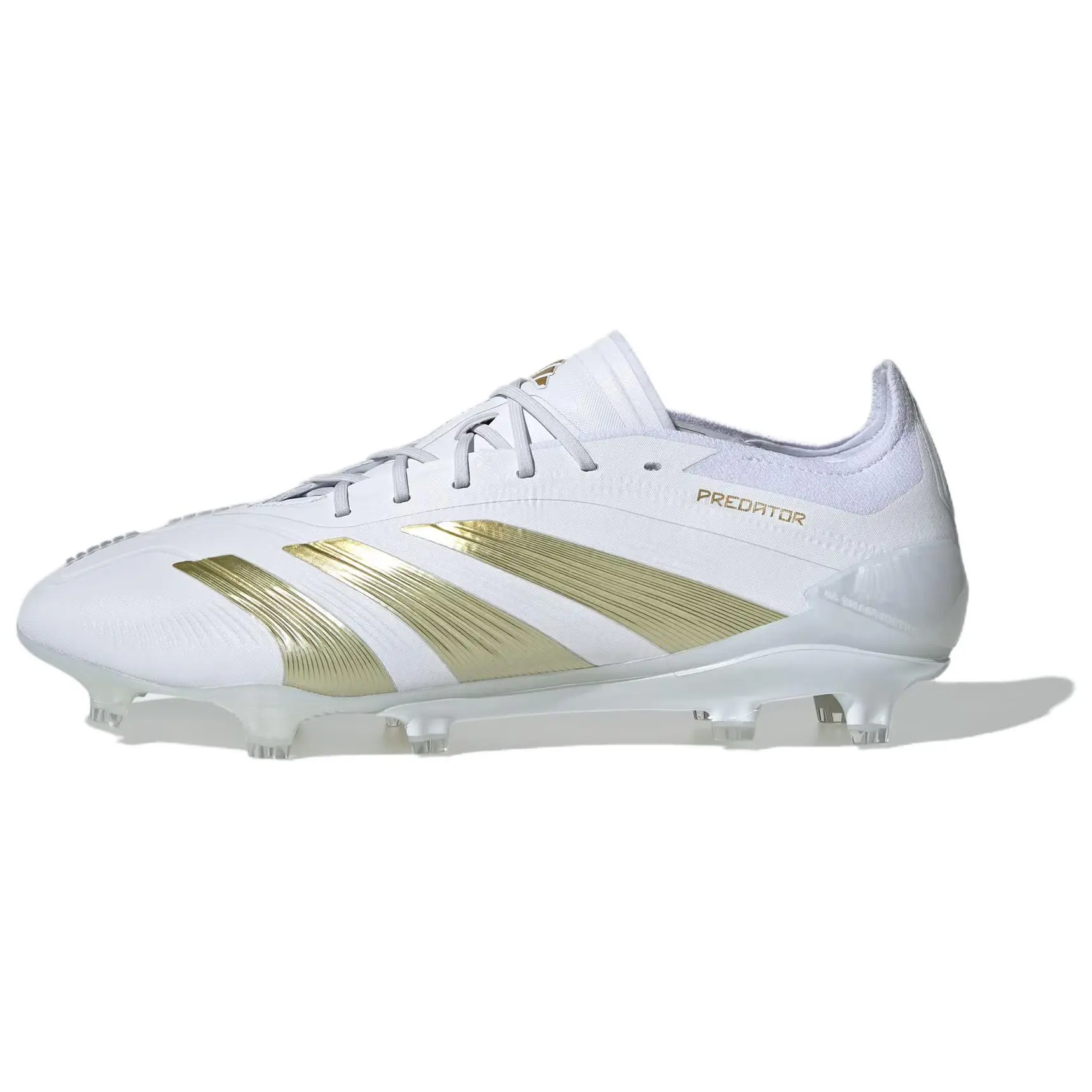 Adidas Predator Elite FG Soccer Cleats - Men's & Women's House White Gold Shoes with Grip, Durability, Support (Maison Mihara Official Pair)