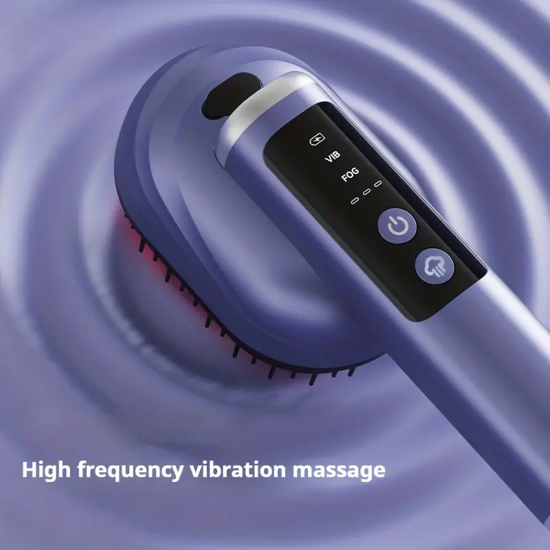 Electric Spray Scalp Massage Comb, 3-Speed Vibrating Head Care Tool with Lithium Battery-Polymer, USB Rechargeable, Portable for Home & Travel, Beauty & Personal Care Skincare Tool (No-Yes Function Note)