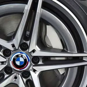 Bmw HUB Cap Sticker Set, 4pcs/set for Bmw 3 Series, 5 Series, 7 Series, X1-X7, E46, 50th Anniversary Edition, M Logo, Dust Proof Decorative Stickers