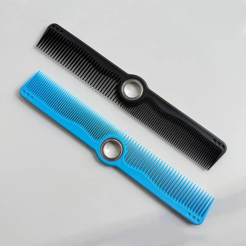 Professional Rotating Barber Comb - Double-Sided Hairdressing Comb with Fidget Spinner Stress Relief for Barbers, Barber Combs