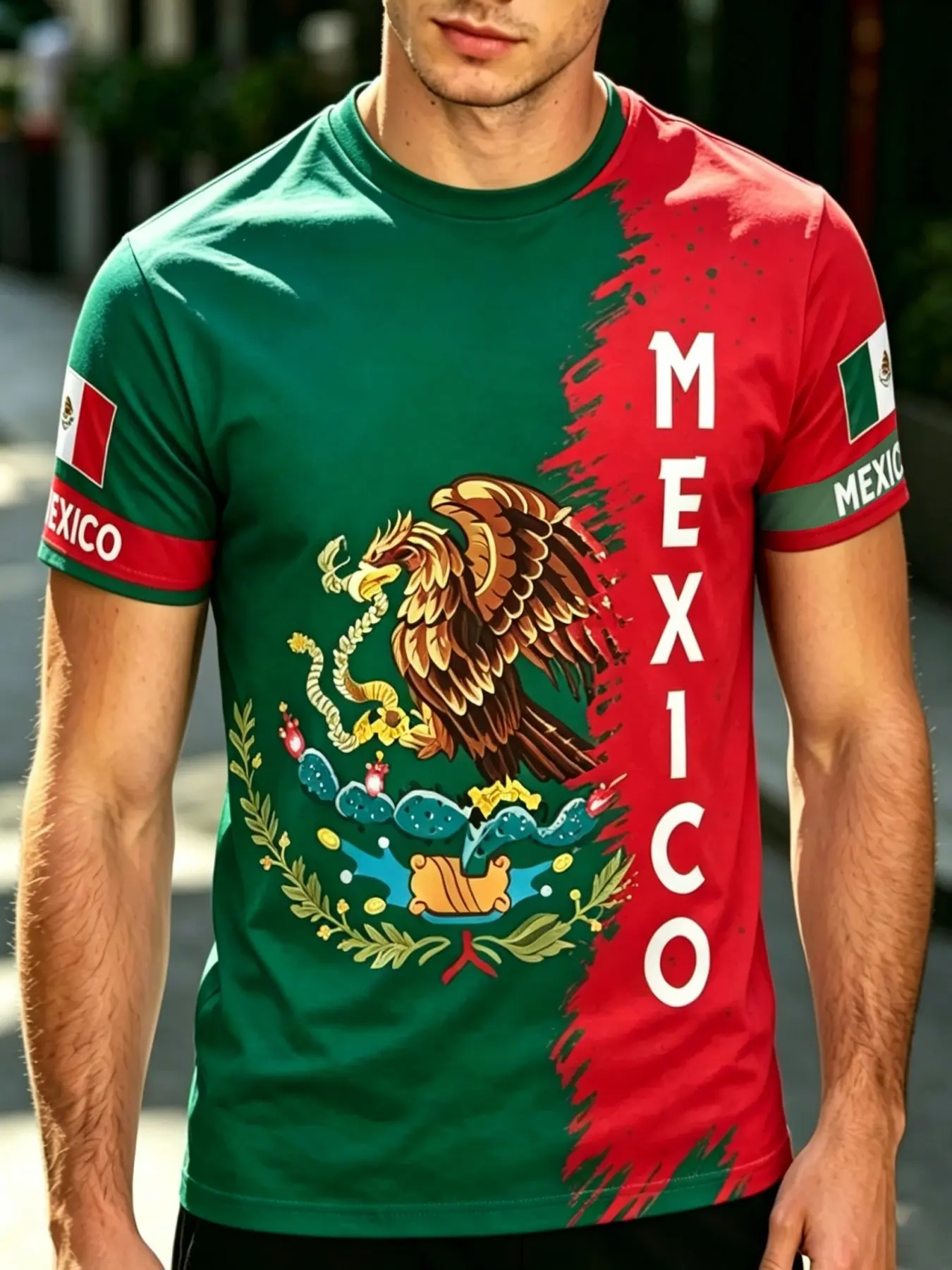Mexican Aztec Pattern Unisex T-Shirt, Cultural Streetwear, Comfortable Breathable Material, Casual Long Sleeve Top, Ideal for Daily Wear