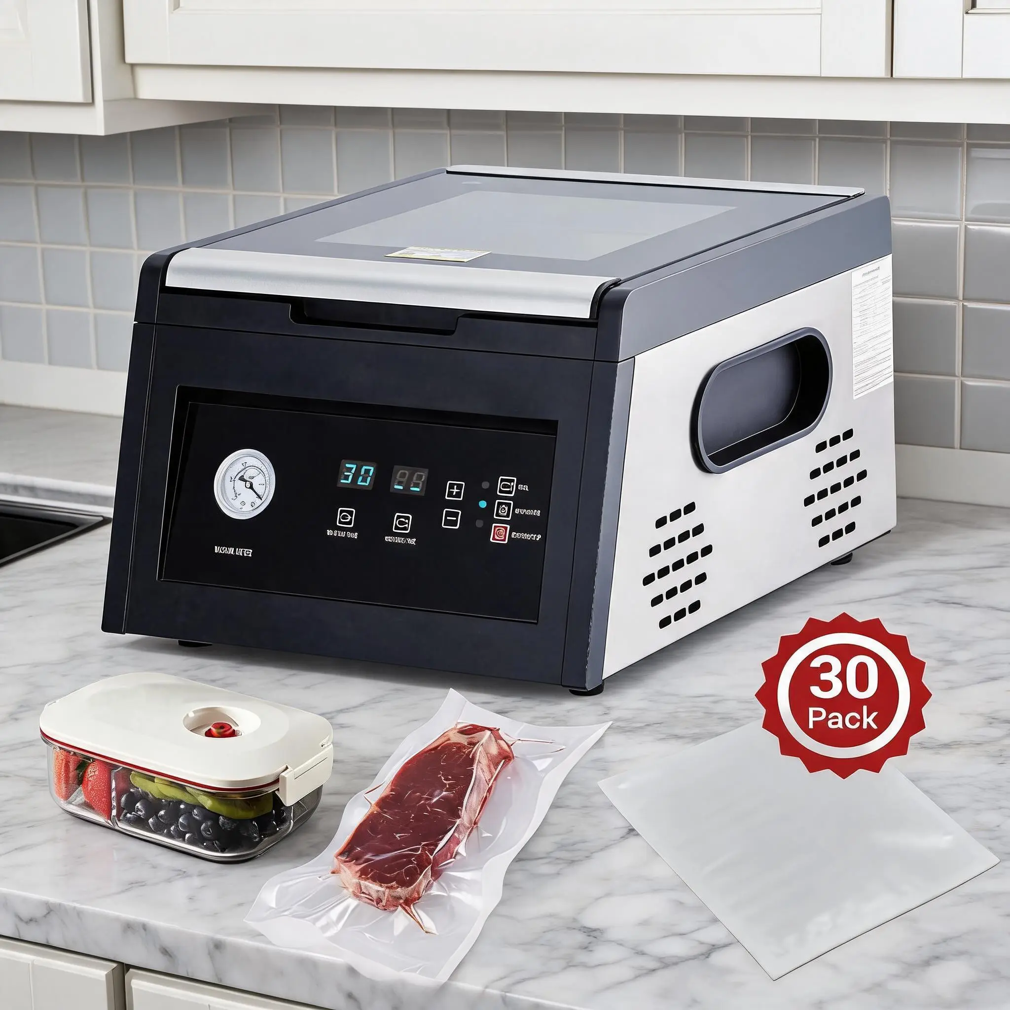 11.5" Chamber Vacuum Sealer, Heavy Duty Vacuum Chamber Sealer with Marinades Function for Commercial and Home Use, Ideal for Food Preservation