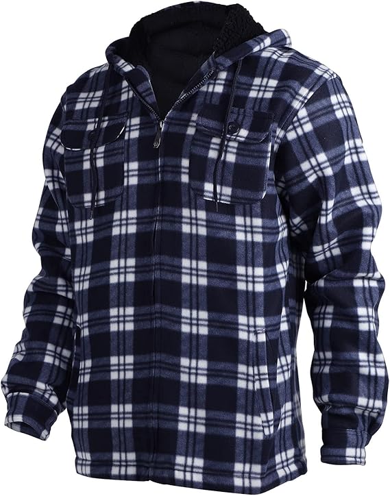Heavy Thick Flannel Plaid Jacket Sherpa Fleece Lined Hoodies for Men Zip Up Winter Warm Coat Buffalo Zipper Sweatshirt Men's Winter Casual Outfits SpringStatements Heavy Thick Flannel Plaid Jacket Sherpa Fleece Lined Hoodies for Men Zip Up Winter Warm Coat Buffalo Zipper Sweatshirt Men's Winter Casual Outfits SpringStatements