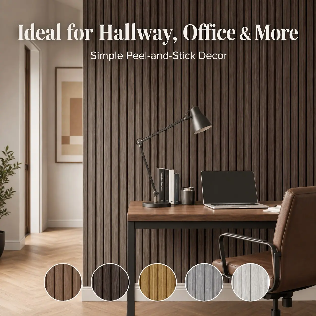 15pcs Wood Grain Wall Stickers, Self-Adhesive 3D Wallpaper, PVC Panels for Bathroom Kitchen Living Room, 11.8"x11.8", Warm Bedroom Decor