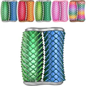 Dual Roller Fidget Toy, Portable Pain Stim for Adults, 3D Printed Stress Relief Hand Massager, Office & Leisure Anxiety Relief Tool, Unique Novelty Present (Blue Green)fidget toys