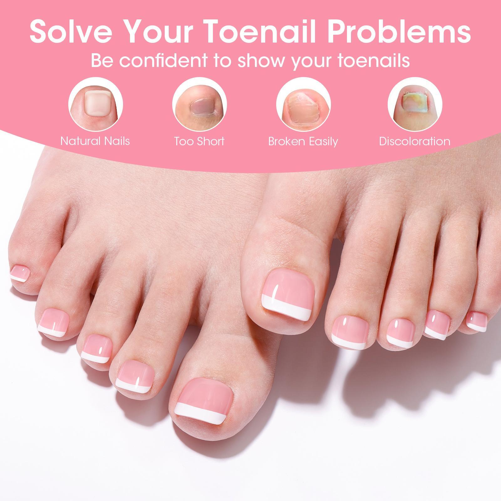 Gellen Milky Short French Tip Press-On Nails  (150pcs 15 sizes) NO glue included