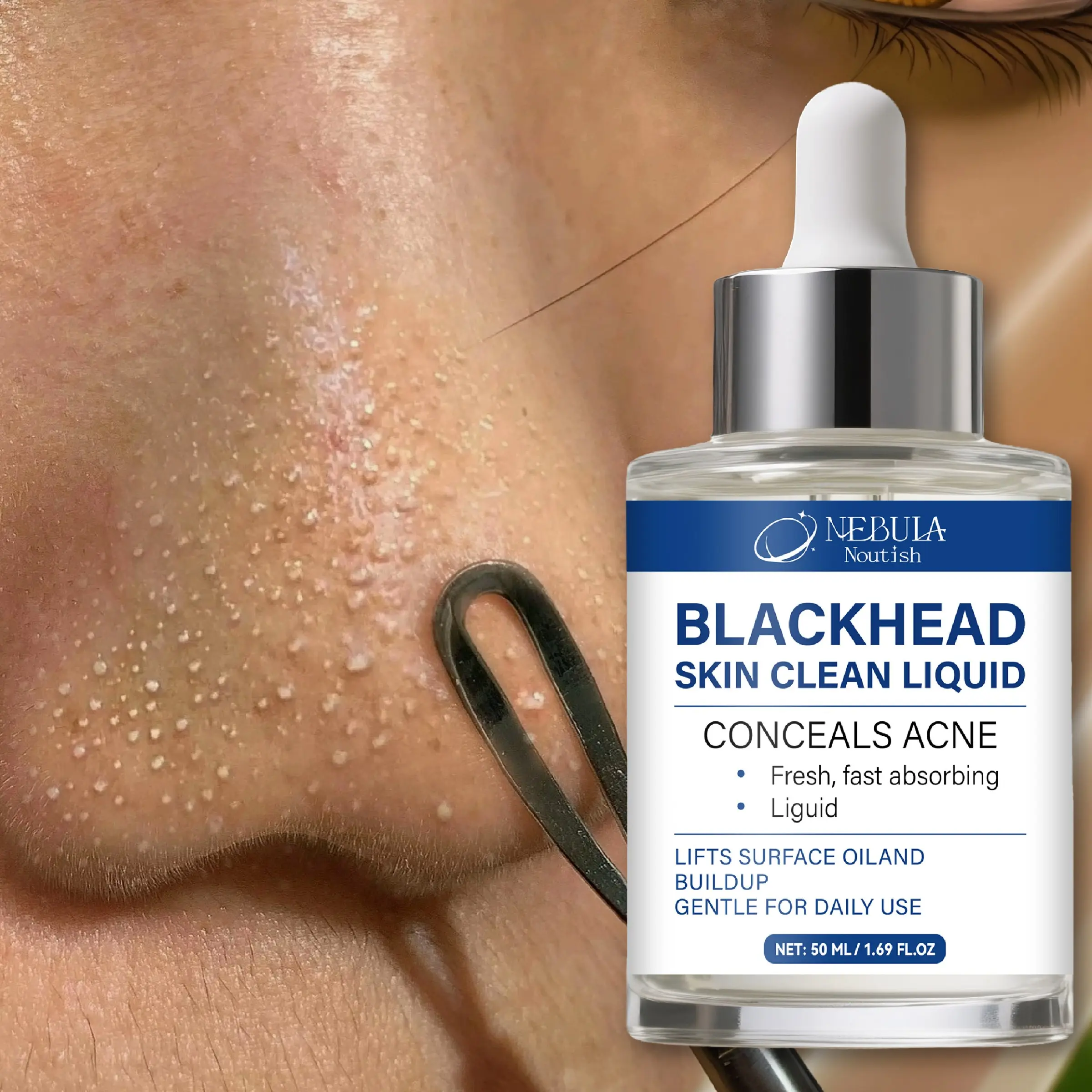 Blackhead Clearing Liquid, Dissolves Oil, Unclogs Pores, Removes Blackheads and Acne, Refreshes and Controls Oil, Original Solution, Serums