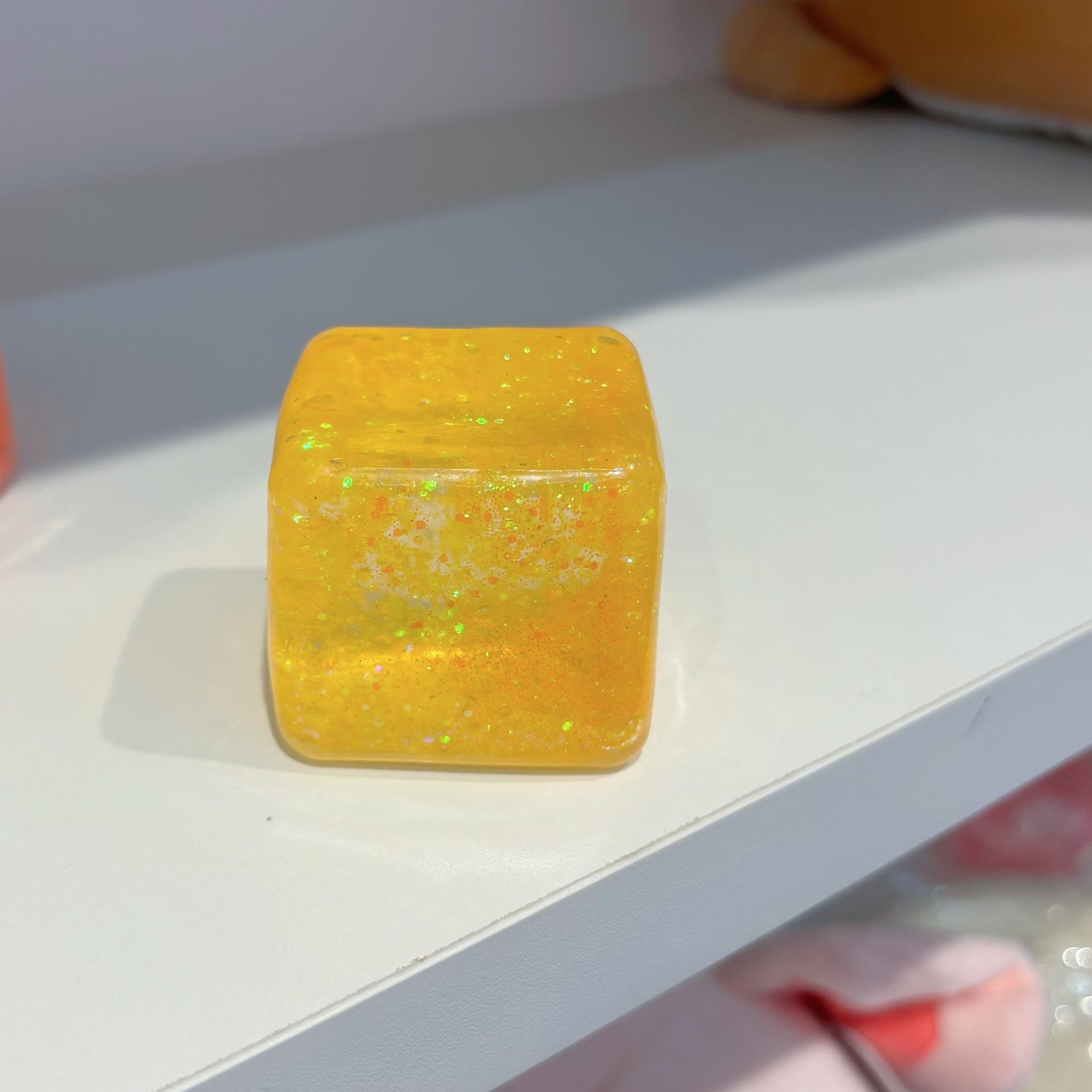 New Ice Cube Shaped Fidget Toy Square Stress Relief Ball Squishy Squeeze Anxiety ADHD Stress Relief Sensory Adults Toys
