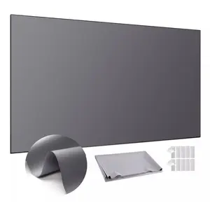 100 Inch Metal Projector Screen Ambient Light Rejecting Screen 2.4 Gain 16:9 3D Movie Screen for Home Theater