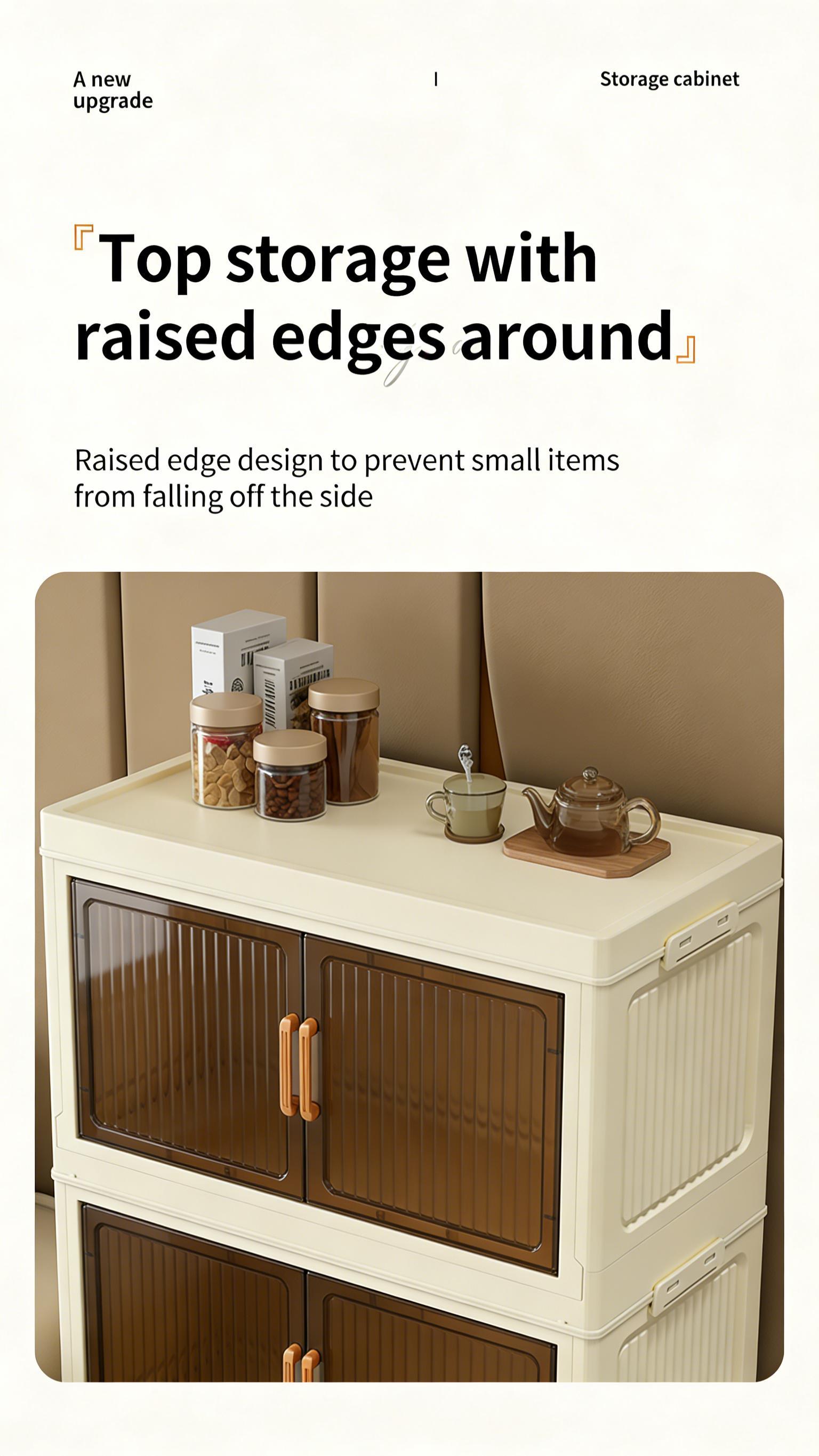 5 Tier Wheeled Stackable Plastic Storage Containers, Folding Collapsible Bins for Garage, Closet & Home Storage