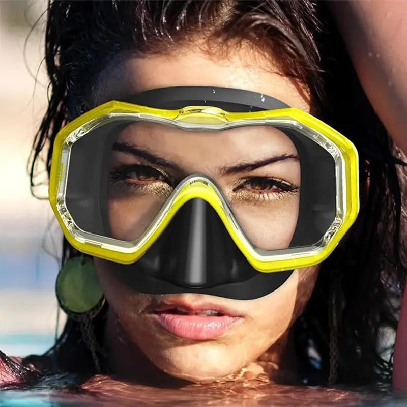 Waterproof Diving Goggles Adult Swimming Goggles, Silicone Snorkeling Equipment, Free Diving Mask, Pleasant Swimming Experience