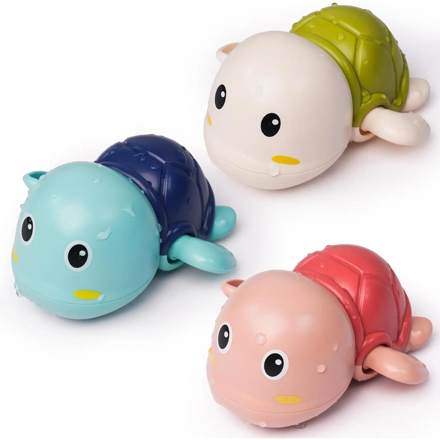 Bath Toys 3 Pack with 3 Colors | Cute Swimming Turtles Wind Up Toys for Baby Toddlers 1+ Years Old | Floating Bath & Pool Toys for Kids Age 1-3-5 | Baby Shower & Birthday Gift (Boys Girls)fidget toys