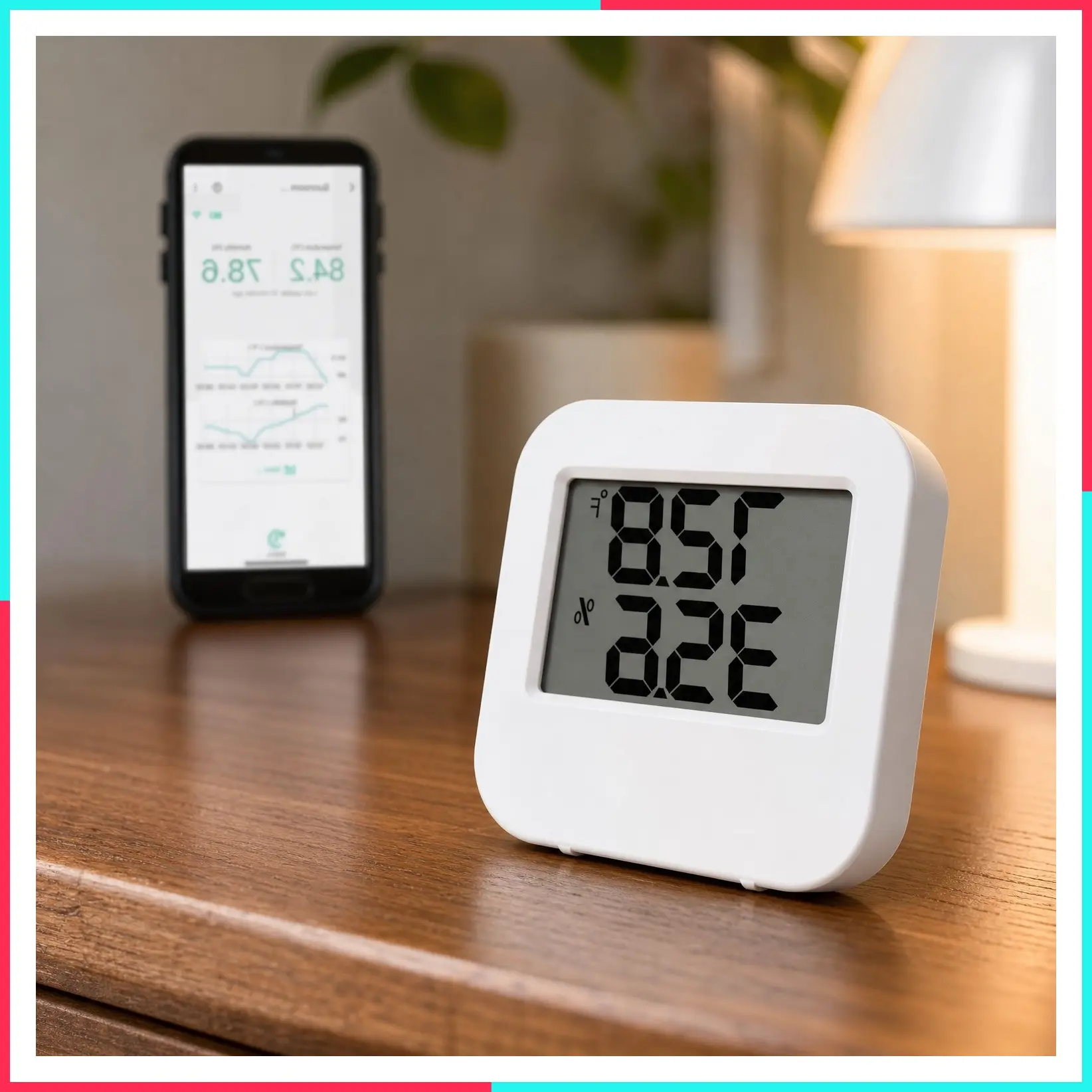 Smart Wireless Temperature & Humidity Sensor, Wide Temp Range for Fridge, Greenhouse, Pet Cage, App Alerts, Emails, Text/SMS Alerts - Hub Required