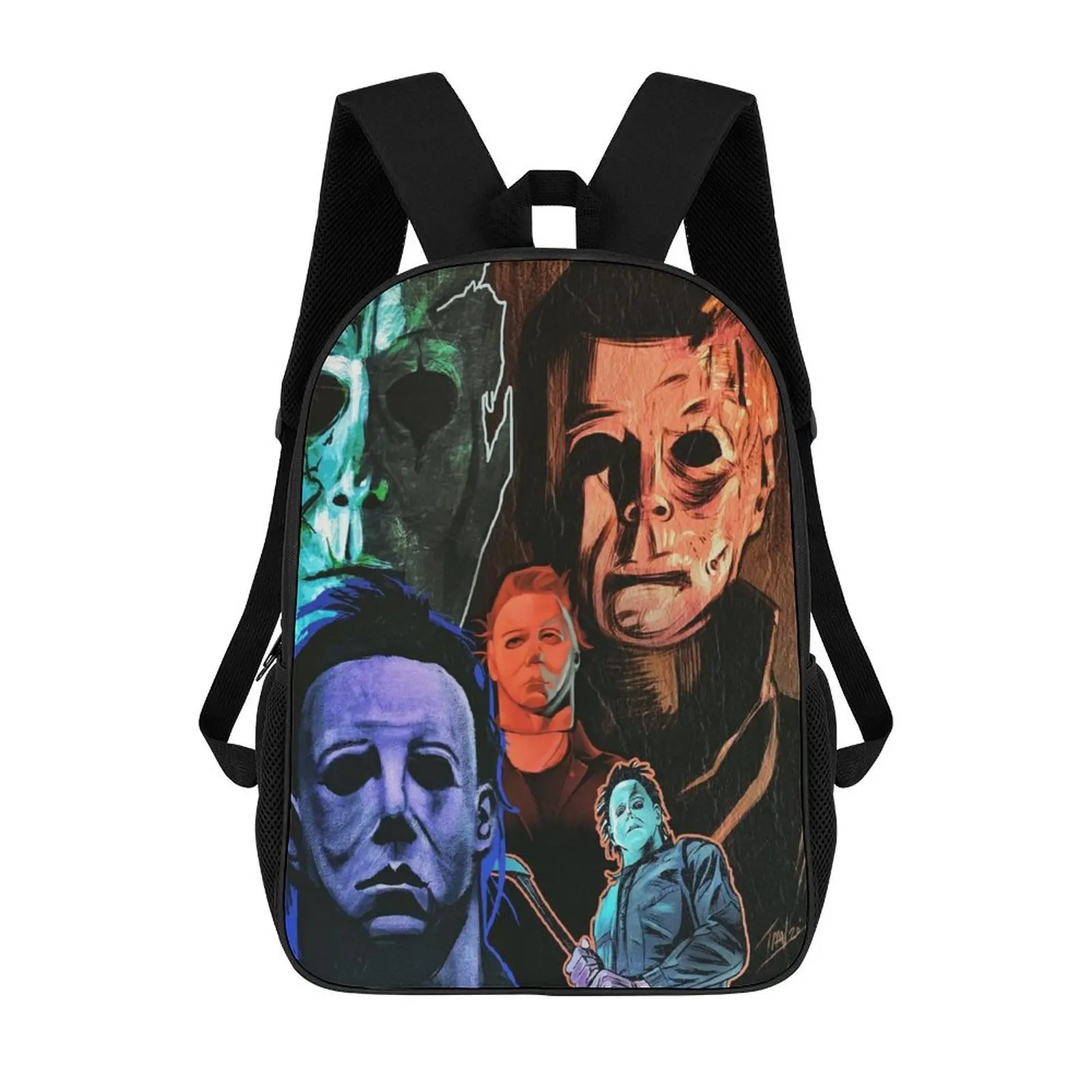 Michael Myers Backpack - with horror movie design, adjustable shoulder straps, zipper closure, suitable for school, hiking, daily commuting