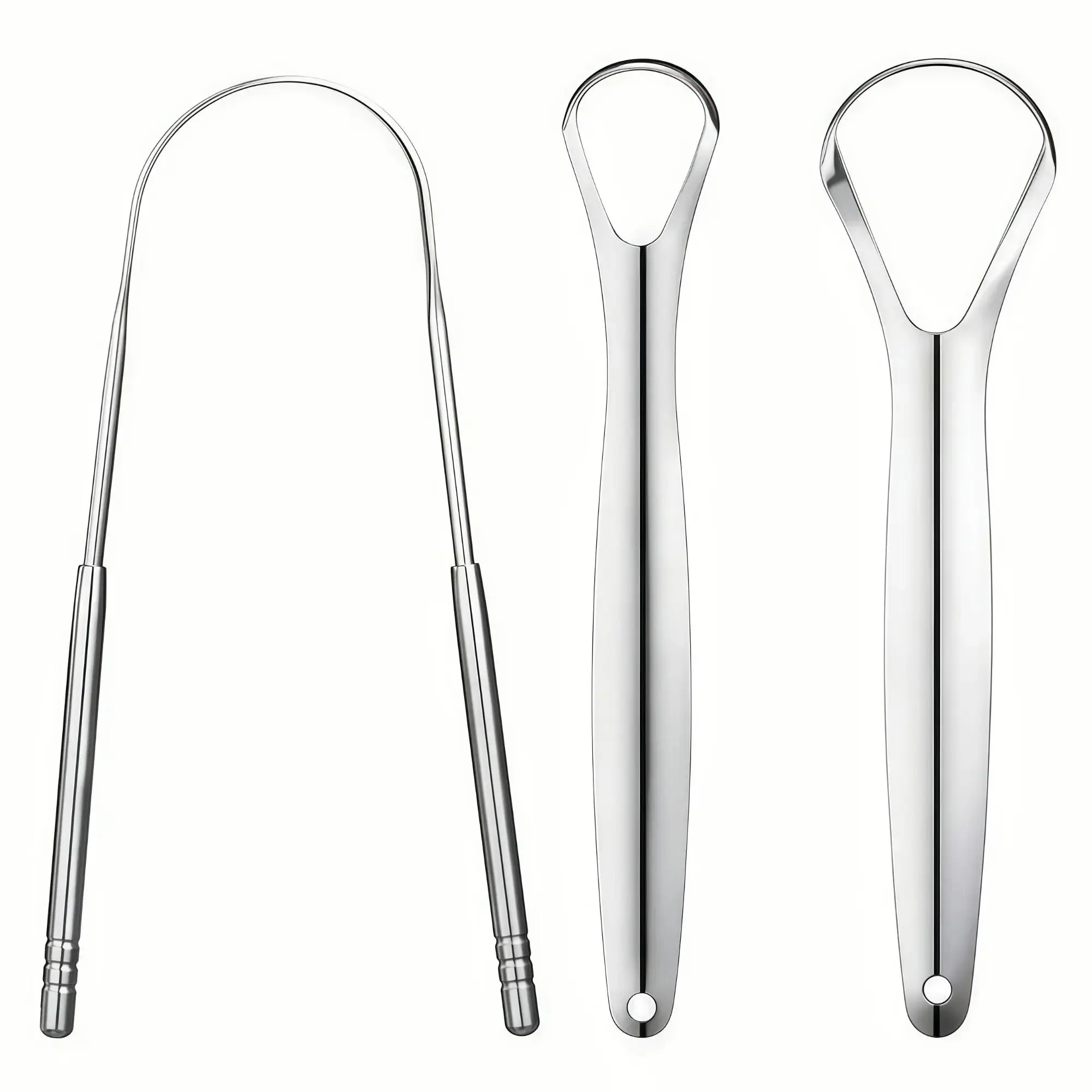 Stainless Steel Tongue Scraper Cleaner Set, 1-4 Packs, U-Shaped Tongue Cleaner for Fresh Breath, Oral Hygiene Tool for Adults, Oral Care