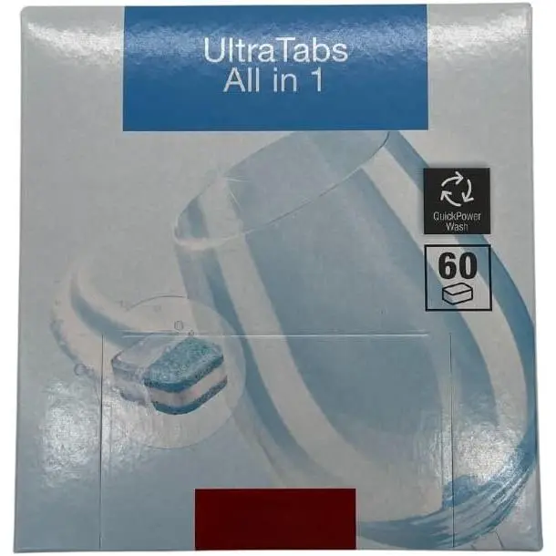 11295860 UltraTabs HyClean Dishwasher Tablets, Phosphate-Free, Pack of 60 Tablets