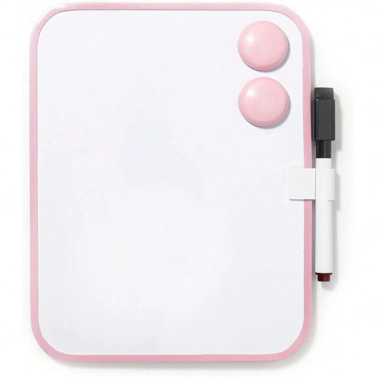 Magnetic Dry Erase Reusable Whiteboard, 6x8 Inches, Candy Border, Includes Marker and 2 Magnets, Ideal for Classroom, Home, Office, Travel