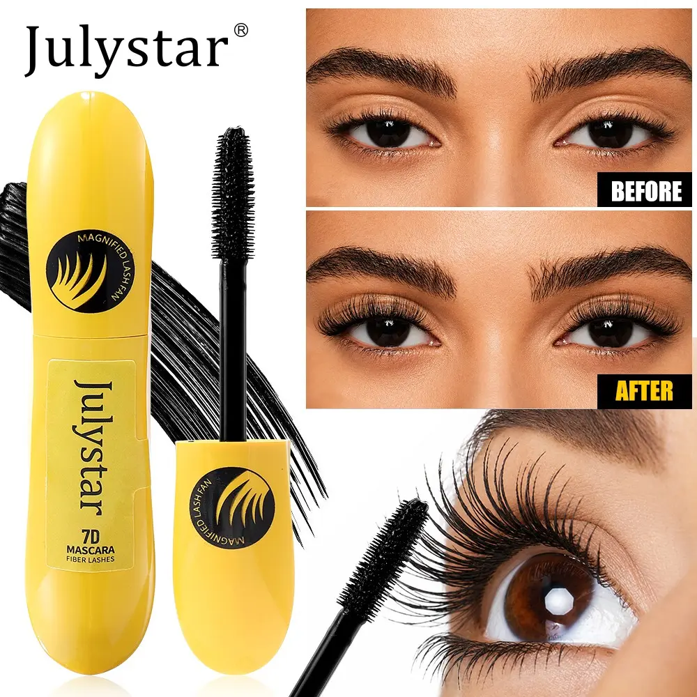 Julystar waterproof and easy-to-remove mascara, naturally lengthening, smudge-proof and long-lasting, curling and volumizing portable mascara, Voluminous Lengthening Mascara, Volume Mascara, holiday gift, girlfriend gift, Mother's Day gift