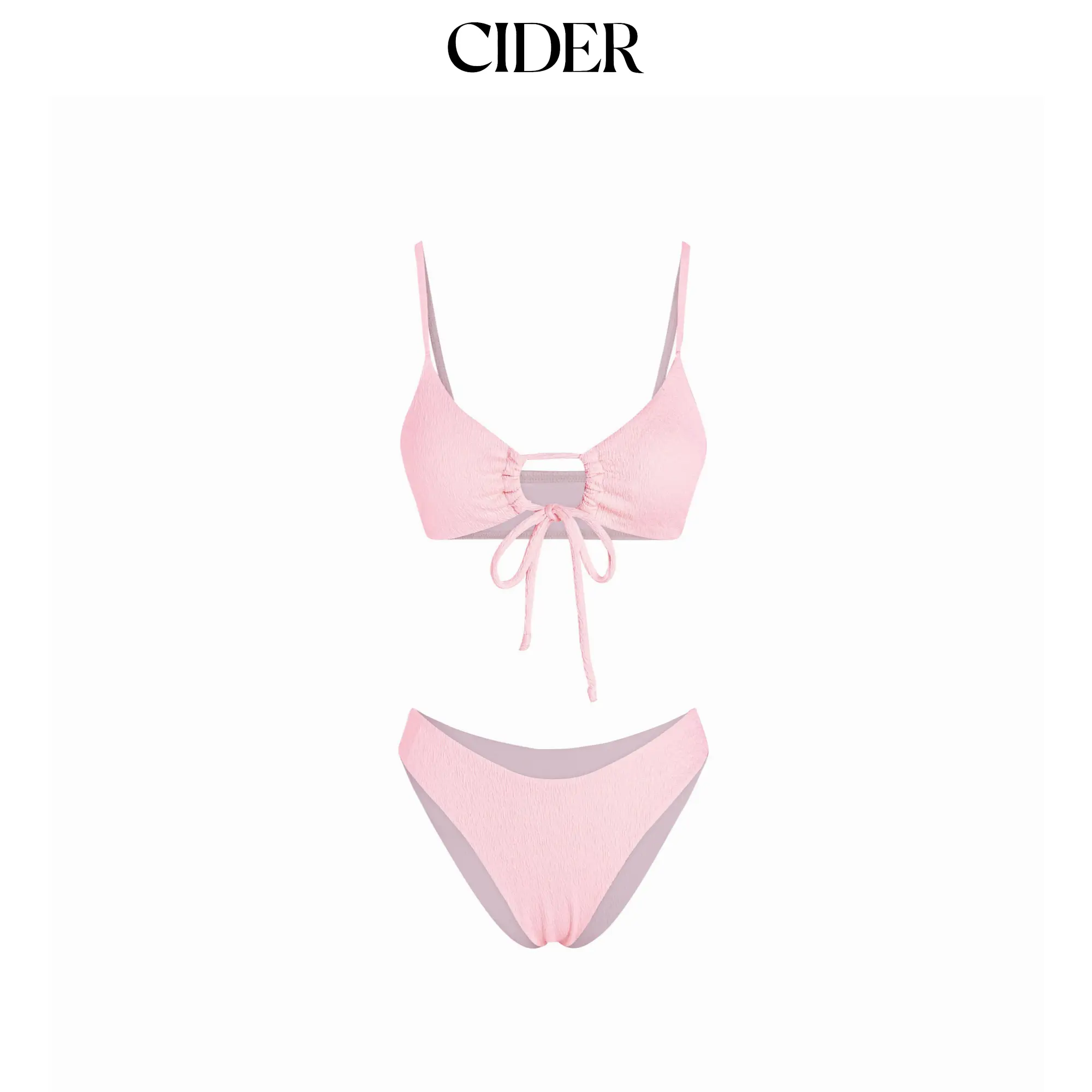 Cider Cut Out Front Tied Bikini Swimsuit