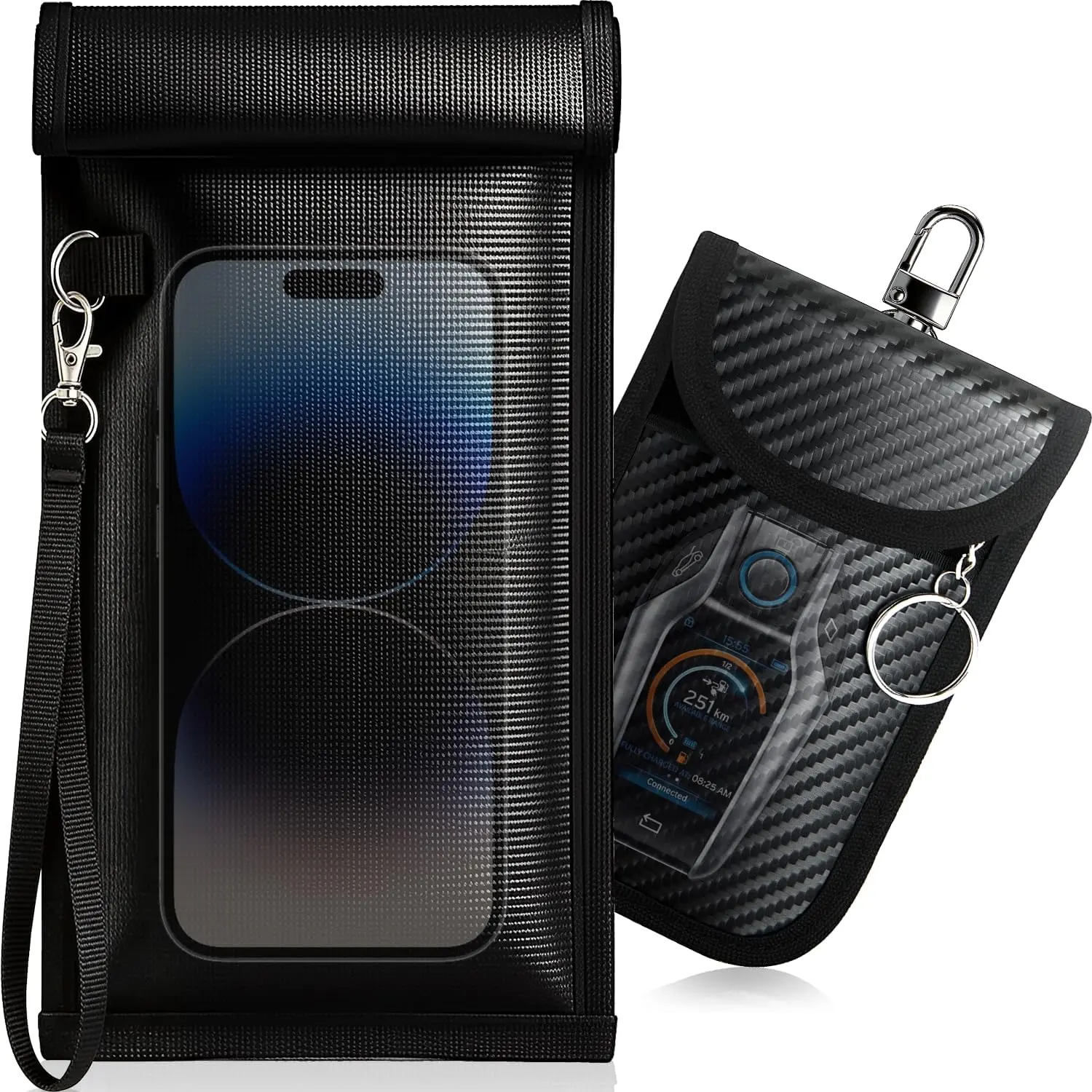 Faraday Bags for Phones &  : RFID Signal Blocking Pouch Set, Smartphones Cell Phone Faraday Pouch +  Key Fob Signal Blocker Case Protector Cover, 5G/WiFi/GPS//RFID Blocking Sleeve