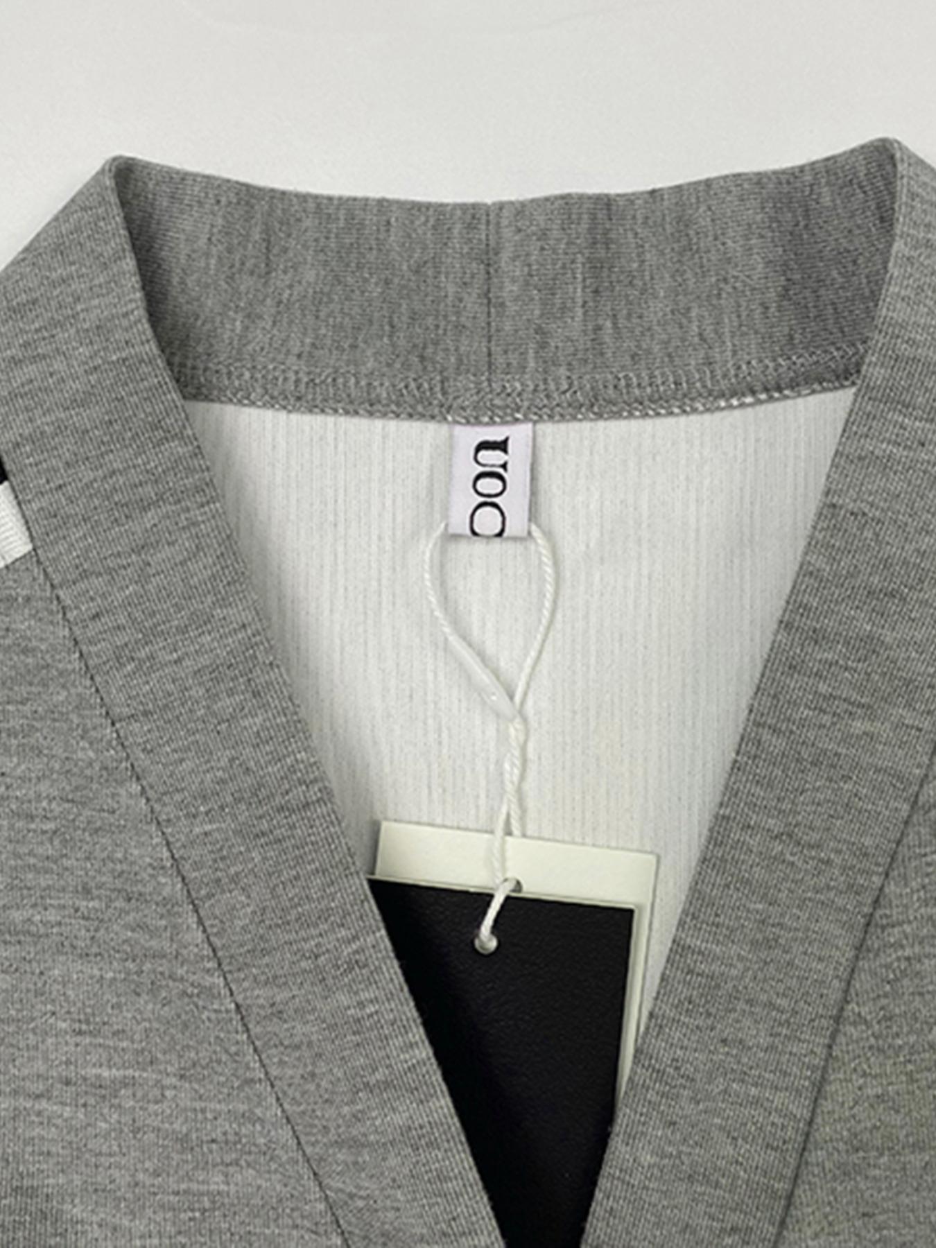 Women's Loose-Fit Striped Woven Jacket,  Long Sleeve Coat, Fall & Winter Fashion Outerwear for Women Womenswear