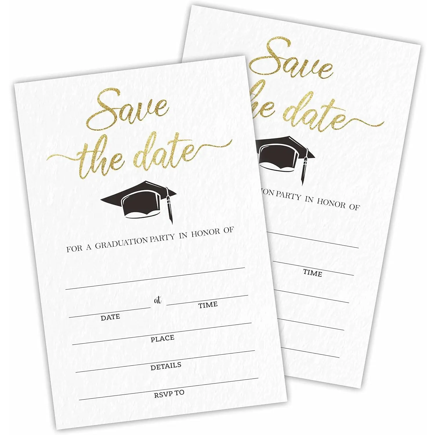 Save The Date Graduation Party Invitations With Envelopes(20 Pack), grad cap 2026 Grad Party Announcement Invite Cards For Him or Her, University Grad Celebration,Party Favors & Supplies-BYYQK-A04