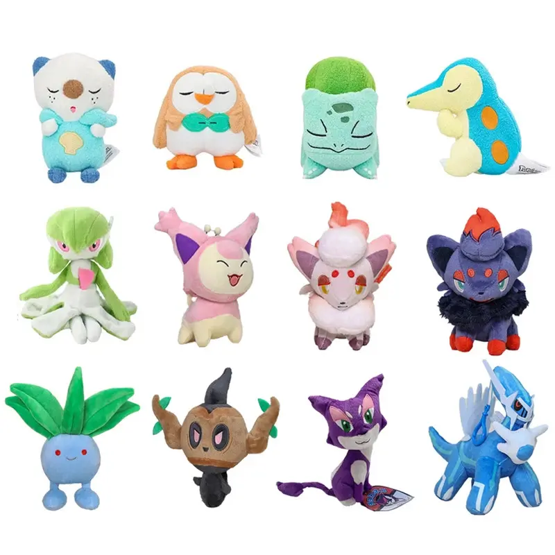 Oshawott Caterpie Gardevoir Oshawott Cyndaquil Plush Toys Cute Anime Stuffed Bulbasaur Pikachu Cartoon Peluche Doll Gfit 18-20CM