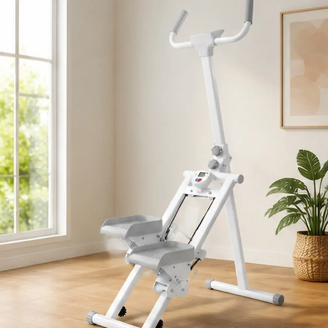 ARCH Stair Stepper Machine Vertical Climber Exercise Equipment with LCD Display Compact Cardio Step Trainer for Full-Body Home Workouts Foldable Design Low-Impact Hydraulic Resistance Ancient White/Gunmetal Iron Frame 300 lbs Capacity, Collapsible, 18.90