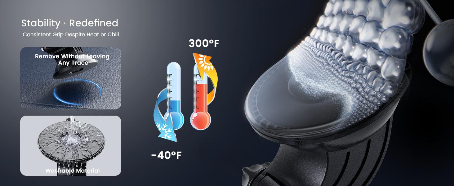 OHLPRO Magnetic Tablet Holder for Car Dashboard & Windshield, Adjustable Suction Cup Mount with Extendable Arm, 360 °     Rotation, Washable Base, Compatible with iPad, for Magsafe iPhones, Tablets