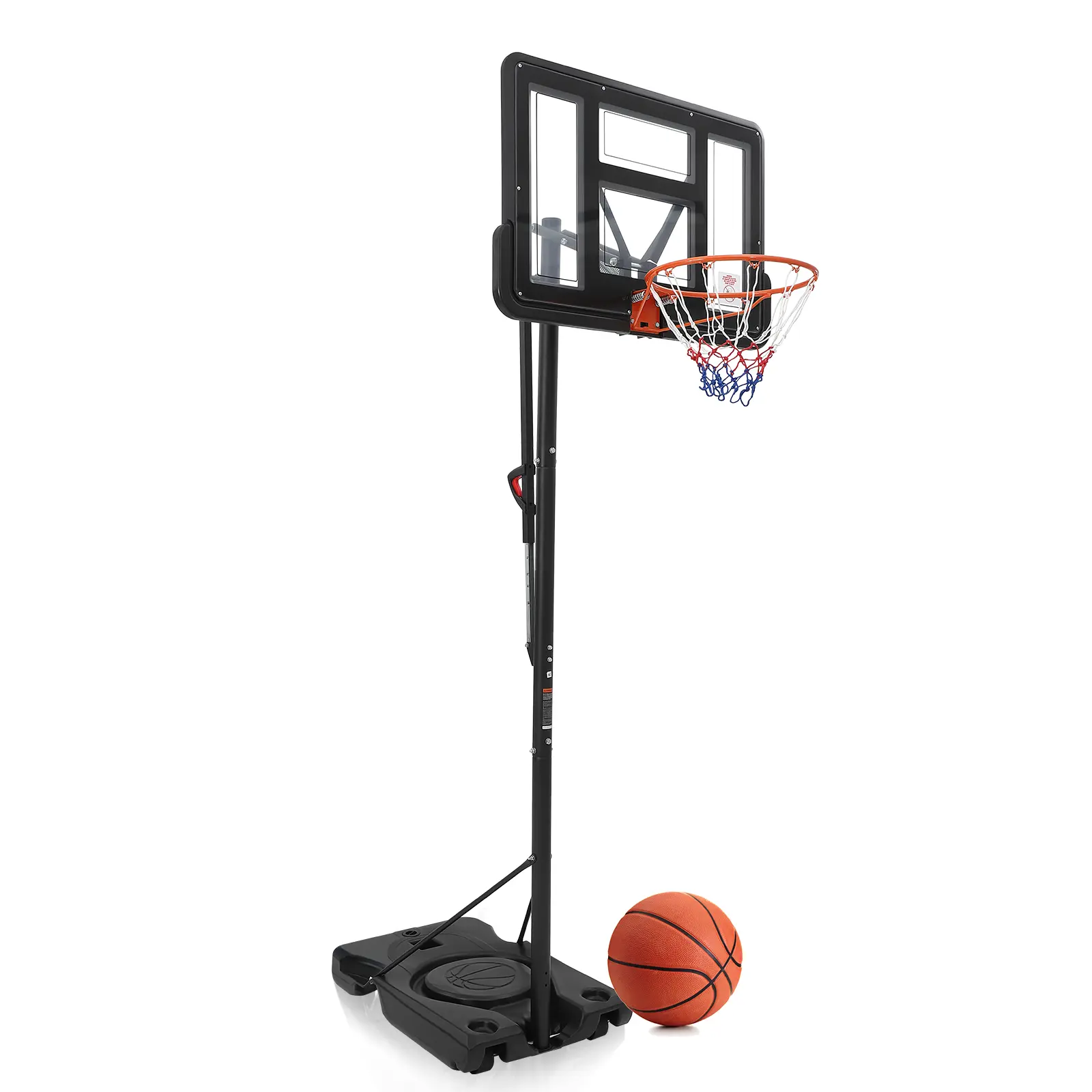 Portable Basketball Hoop Outdoor Basketball Goal w/ 10FT Height Adjustable & PC Backboard & Large Water/Sand Base for Kids, Youth, Adults