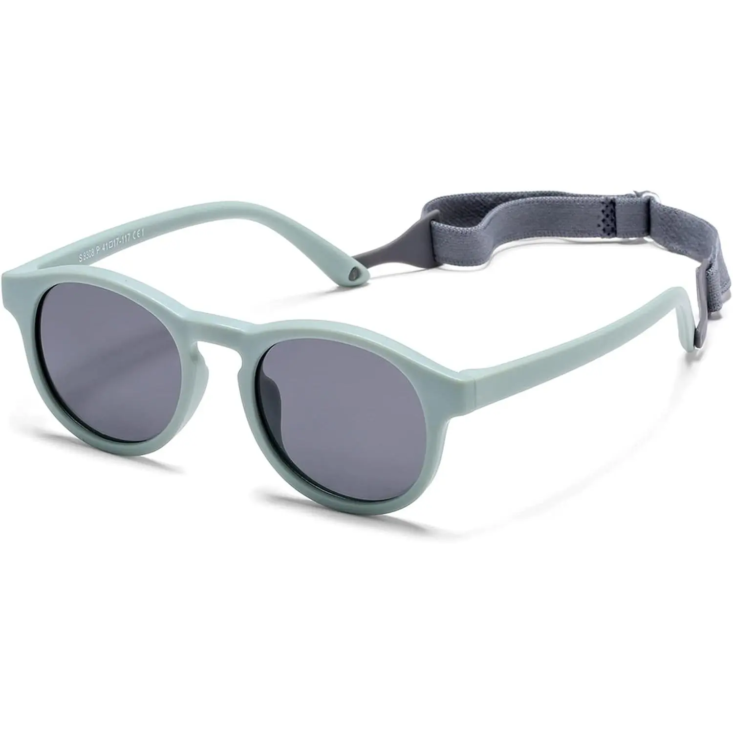 Polarized Baby Sunglasses for Toddler Boys Girls, TPEE Flexible Frame with Strap, for Infant Age 0-3