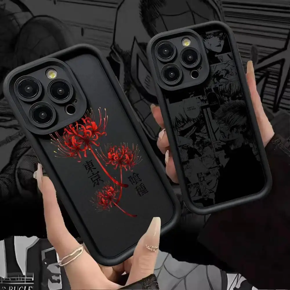 Tokyo Ghoul Kaneki Ken Anime Phone Case for iPhone 17, 16, 15, 14, 13, 12, 11 Pro Air Plus ProMax and Samsung S26-S20 Ultra Plus FE shock-absorbing phone cases, fashionable gift. japanese design phone case
