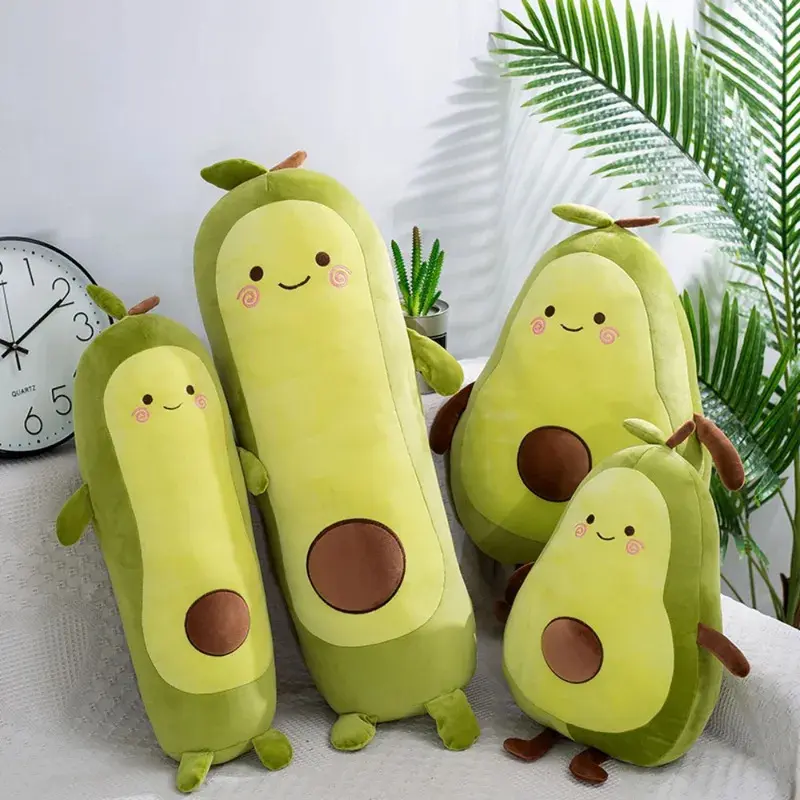 Kawaii 35/50/65cm Stuffed Fruit Avocado Doll Avocado Sleeping Green Giant Toy Sleeping Pillow Room Decor