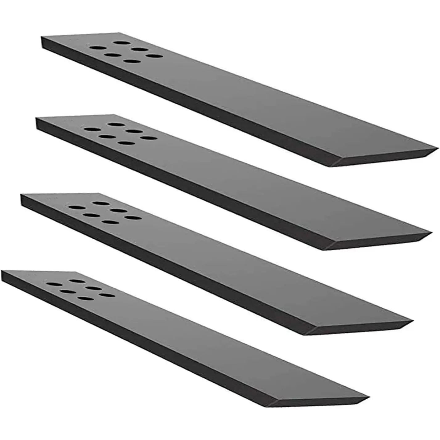 Countertop Support Bracket 4 Pack, 12" L x 2.5" W, Black Steel, Wall Mount, Heavy Duty, Hidden, Floating Design, Knee Wall Support, Granite/Quartz/Concrete/Wood Countertops, Screws Included