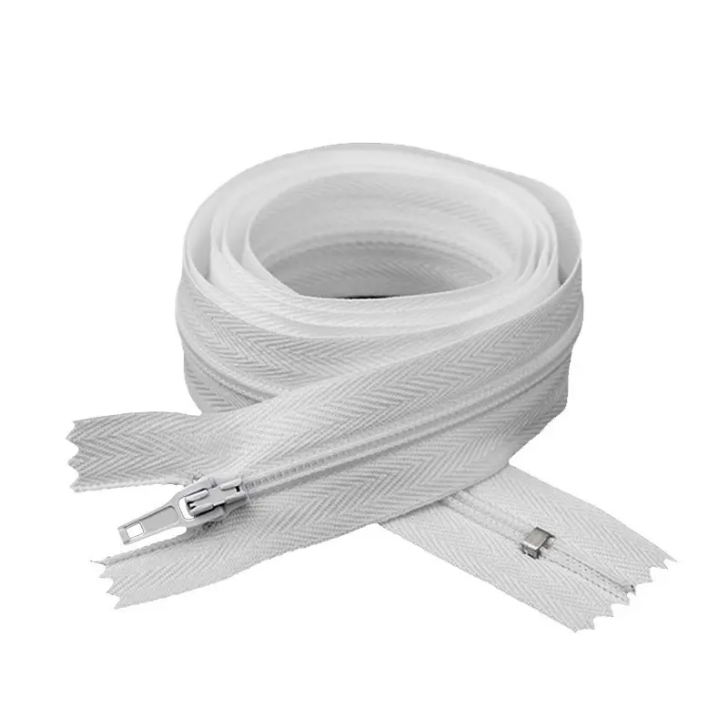 Metal Dual-Head Zipper for Jackets, Multiple Lengths Available, Fabric Strip, Wide Nylon Lace Invisible Bedspread Zipper, Side Zipper, 1pc