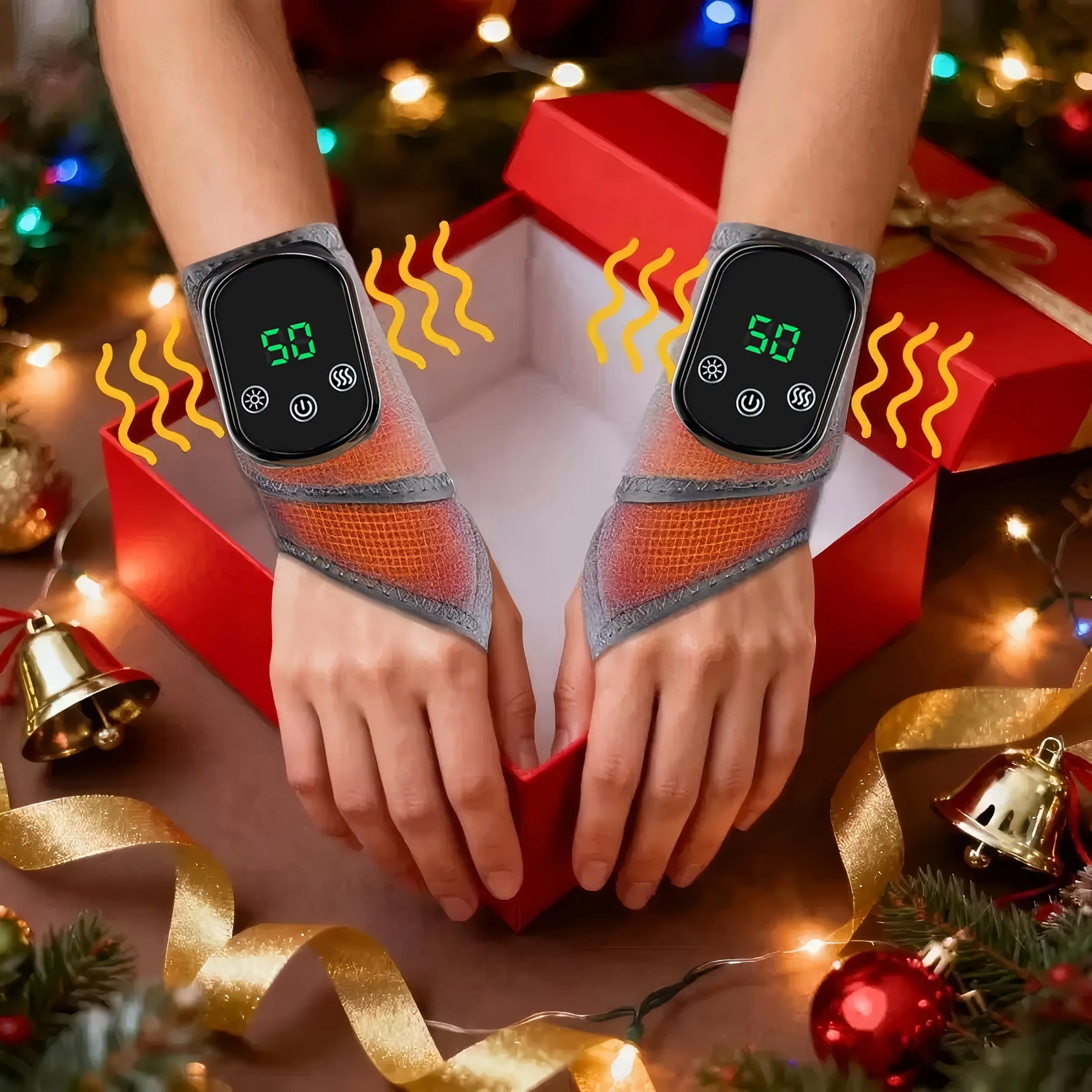 Wireless Wrist Heating Pad, Unisex Hand Care Device, Home Use Smart Massage, Rechargeable and Portable, Heated Wrist Brace, Hot Compress Pad